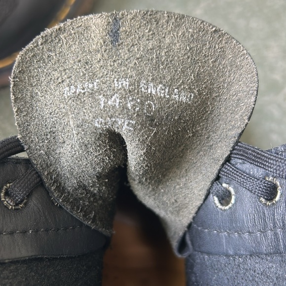 Dr. Martens Black 1460 Vintage Made in England Lace Up Boots Mens UK Sz 7 - Picture 13 of 15